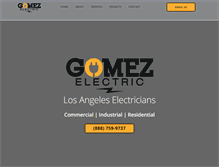 Tablet Screenshot of gomezelectric.com